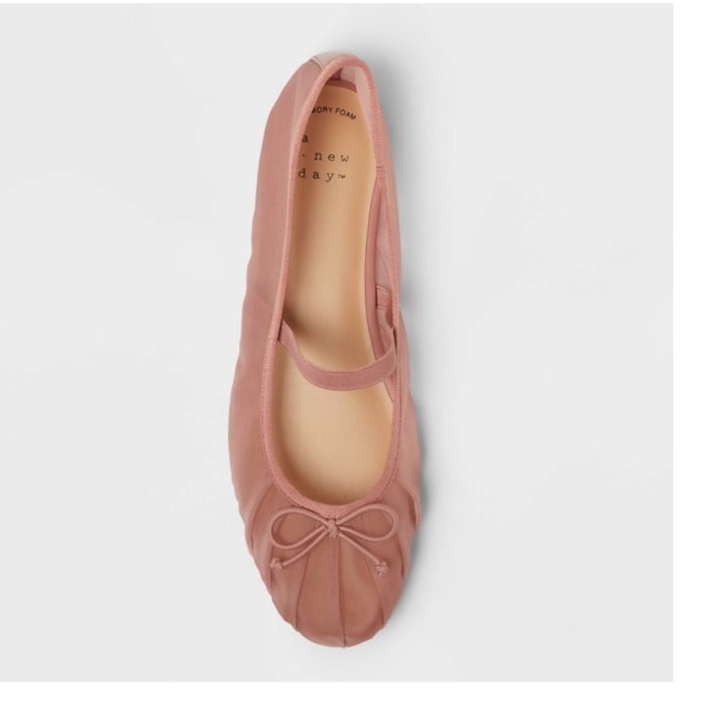 A New Day Pink Mesh Mary Jane Ballet Flats. New! - Picture 4 of 5